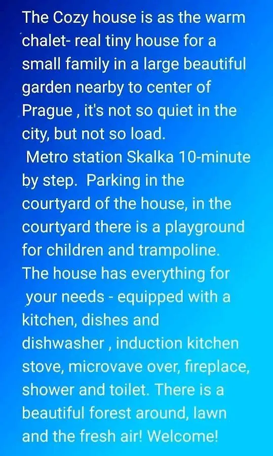 Holiday home Tiny House In The City Prague
